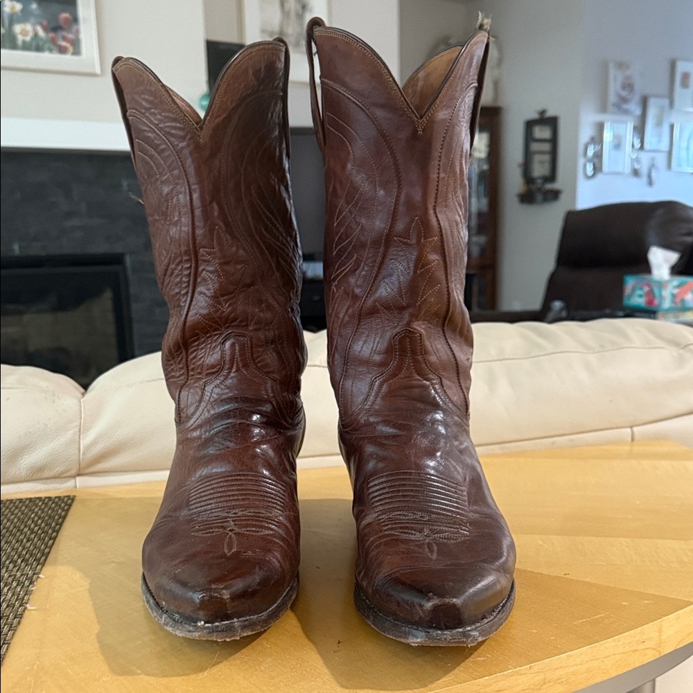 Men's Brown Leather Lucchese 1886 Cowboy Boots